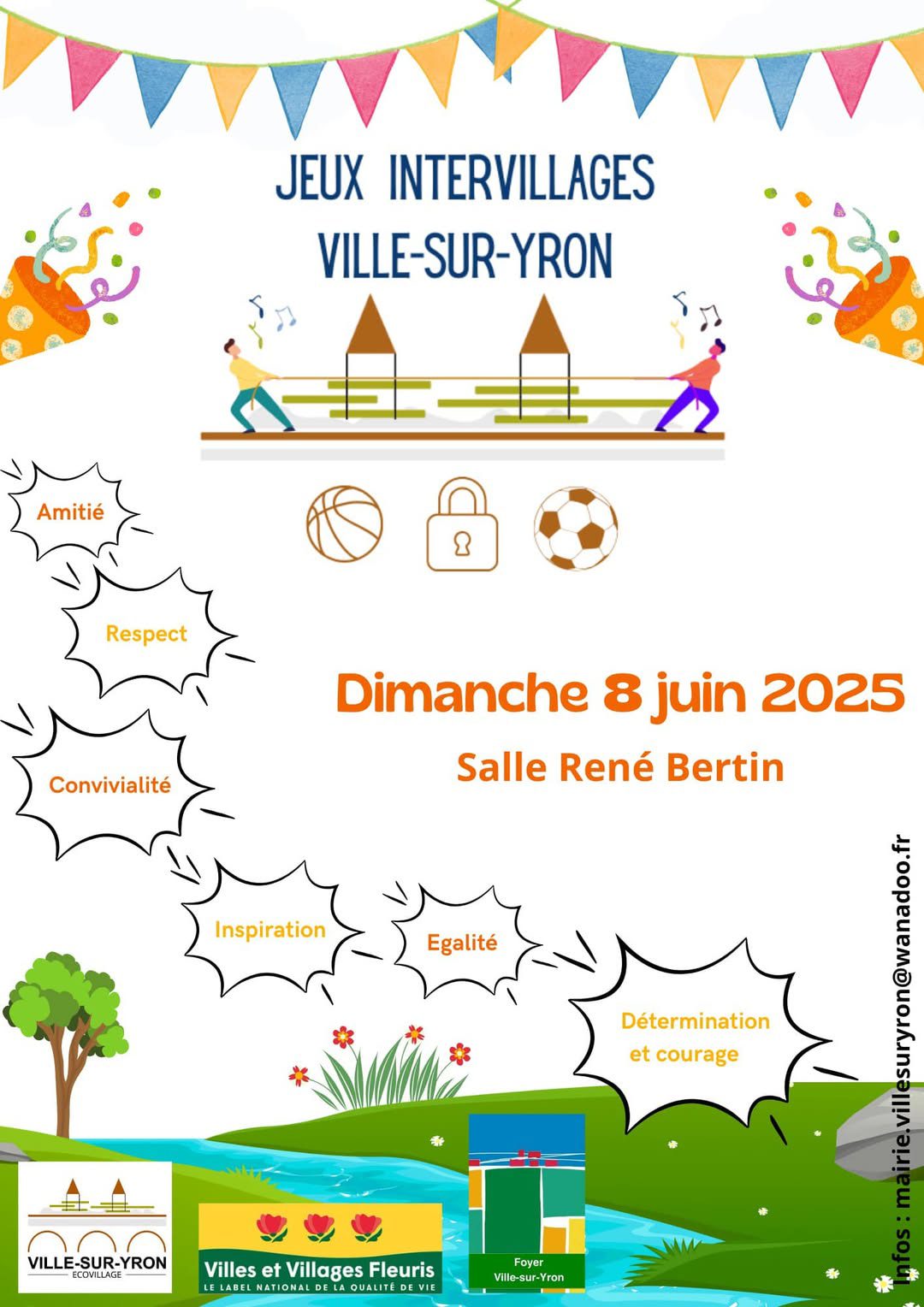 À vos agendas ! Le 8 JUIN 2025 Les jeux intervillages se tiendrons à la salle René Bertin